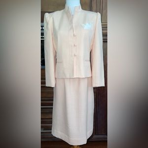 Christopher Vintage Women’s Pink Suit Jacket/Skirt 2 Piece Set. Size Small